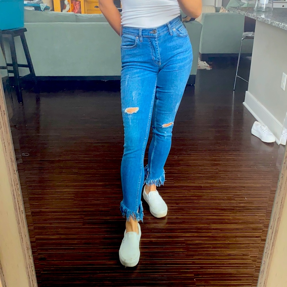 Free People Fringe Jeans